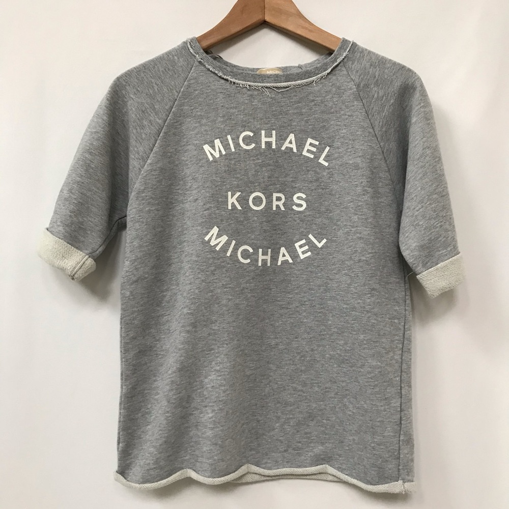 MICHAEL KORS KNIT SWEATER HEATHER GRAY XS